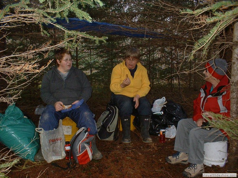 Bonnie and Marge working on Jone's Trail